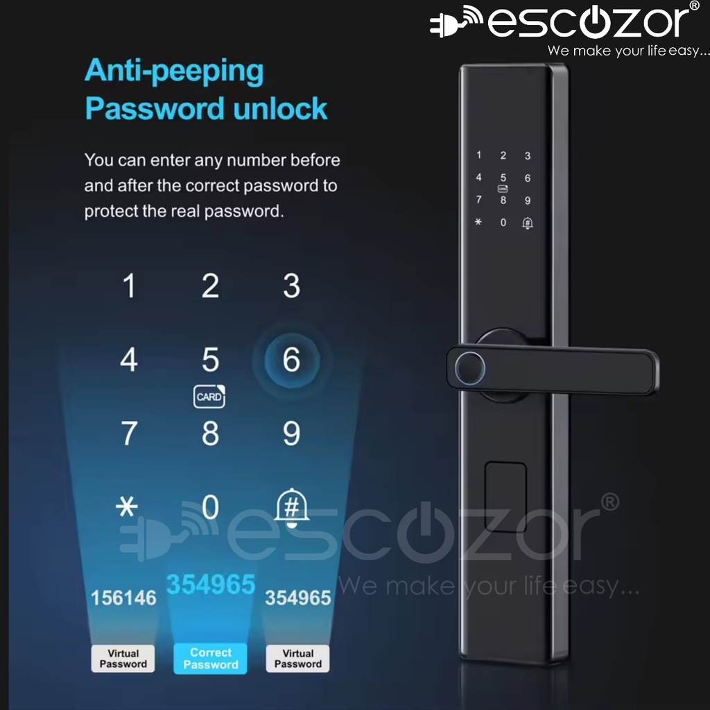H201 Smart Door Lock (Black)
