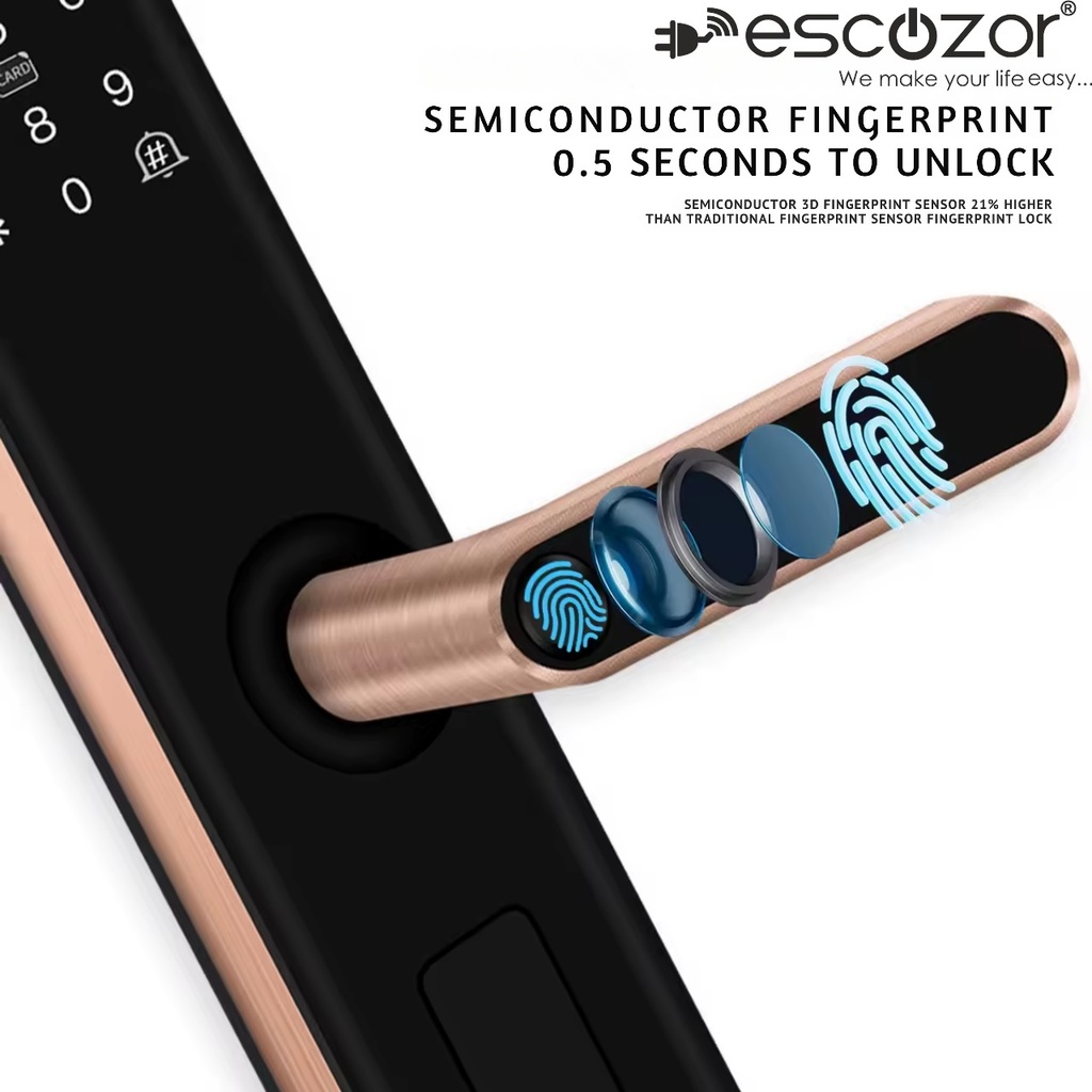 H201 Smart Door Lock (ROSE GOLD)