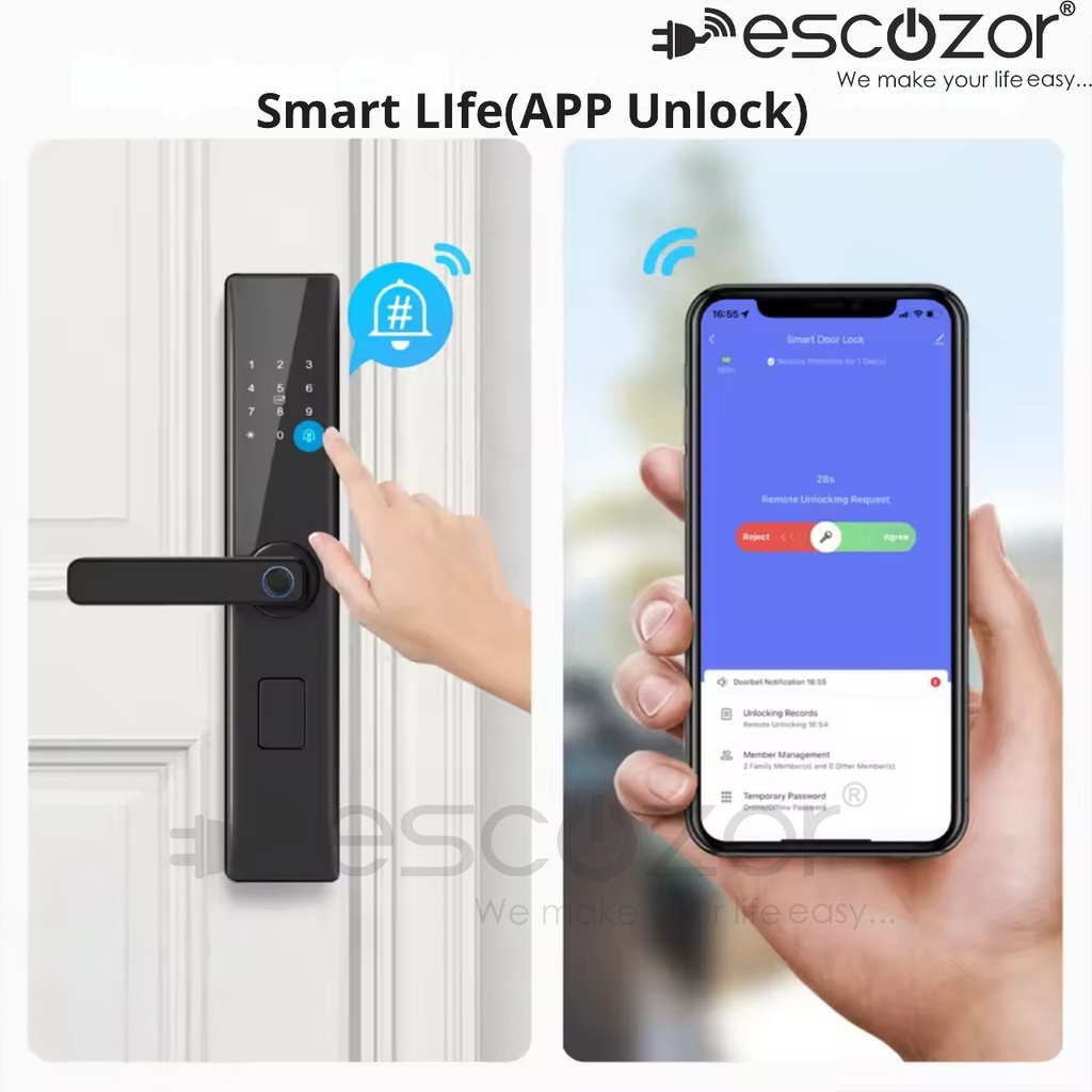 H201 Smart Door Lock (Black)